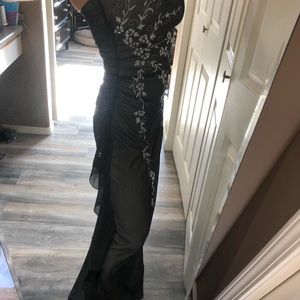 Strapless evening gown